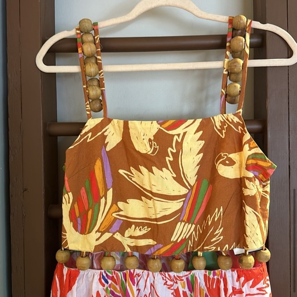 Farm Rio Mixed Colors Bird Balls Dress - Picture 6 of 7